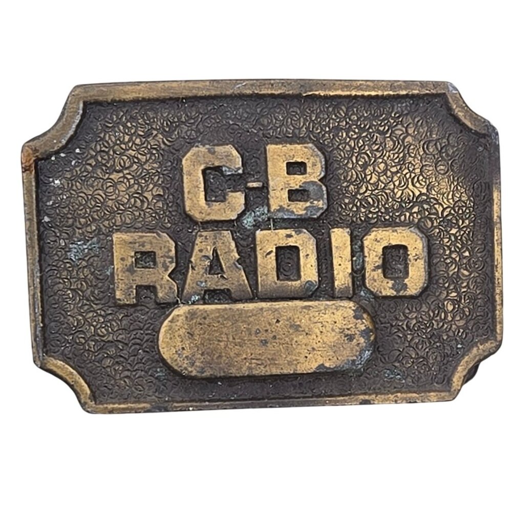 CB Radio Belt Buckle Vintage Trucker Citizens Band Trucking Asphalt Cowboy